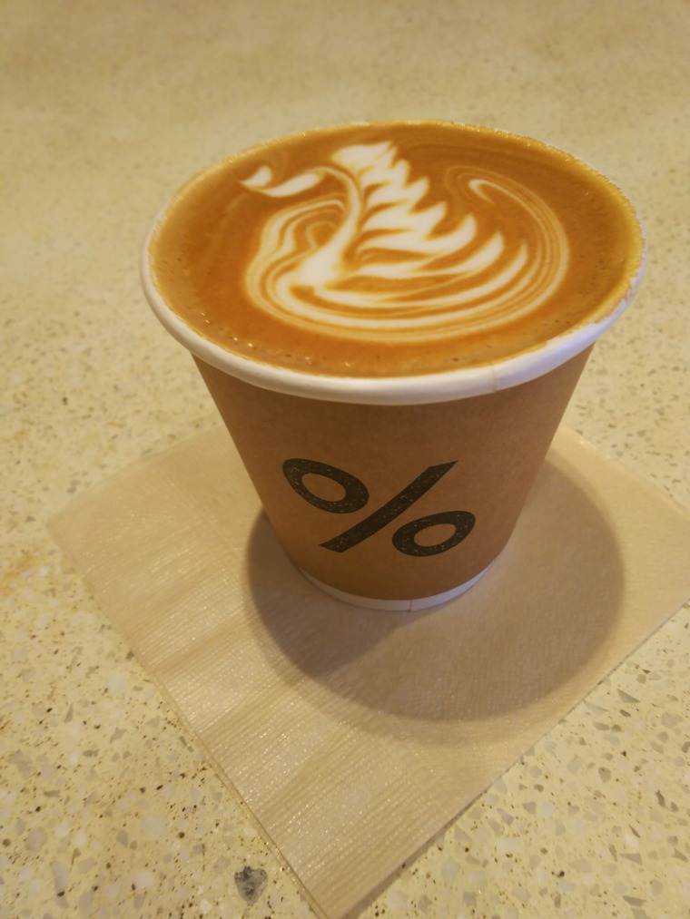 %アラビカのカフェラテ