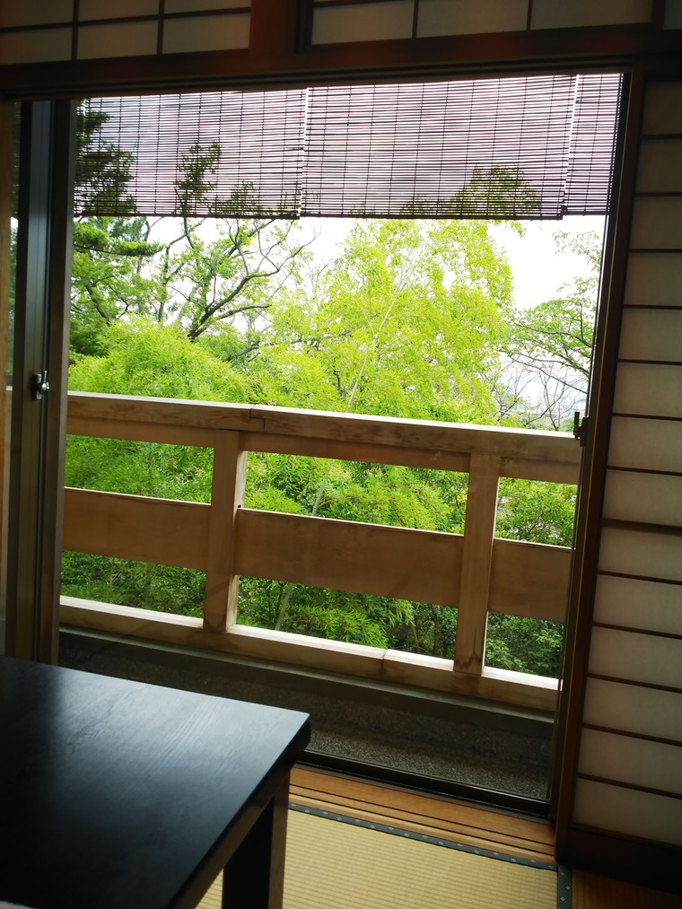 左阿彌の食事した部屋からの眺め