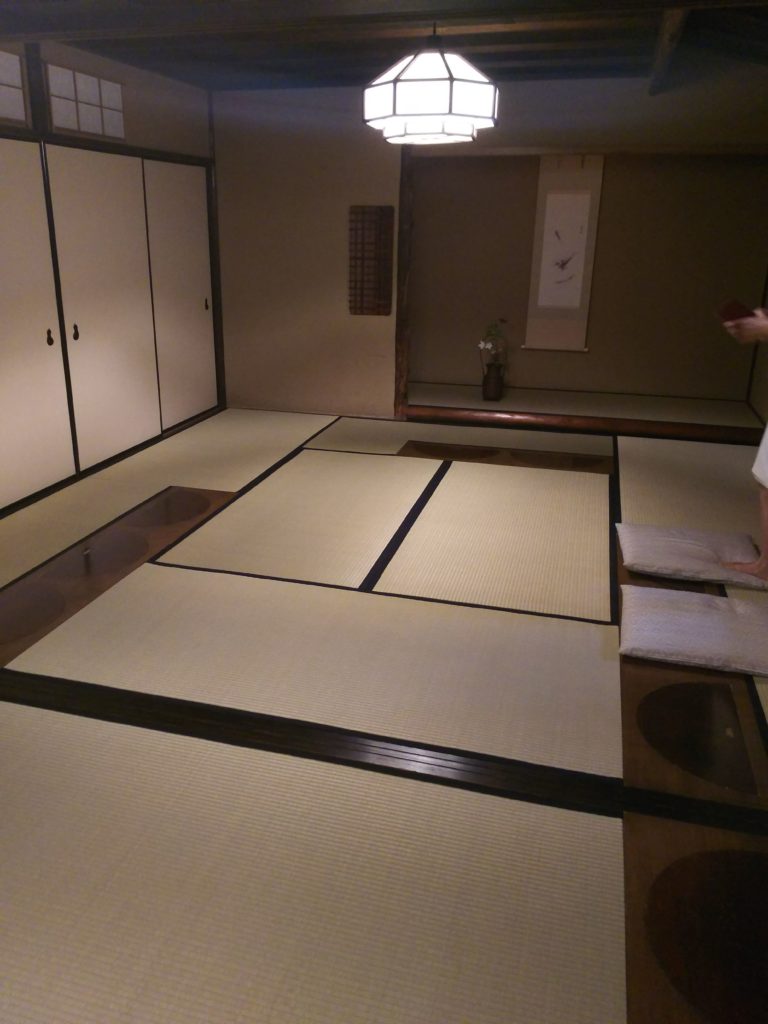 瓢亭の通されたお部屋